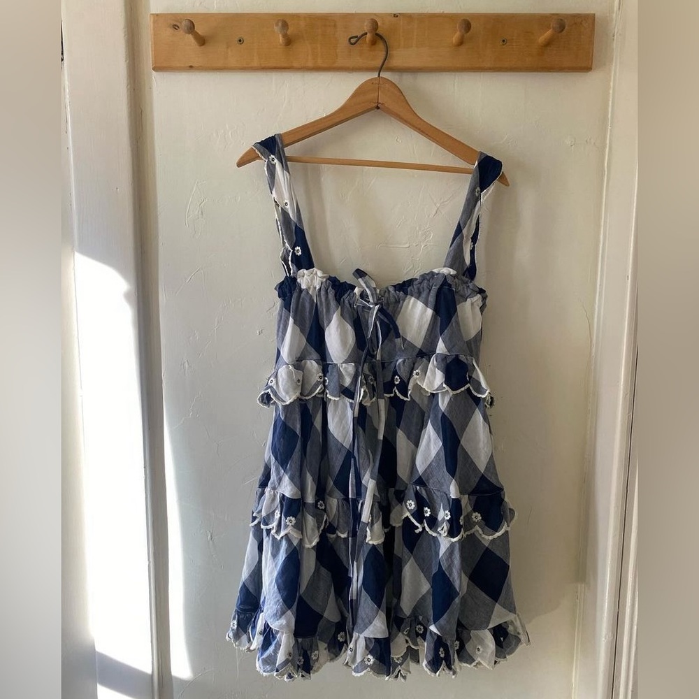 Innika Choo blue gingham dress